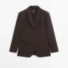 Blazers con bolsillos y cuello con solapas