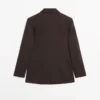 Blazers con bolsillos y cuello con solapas