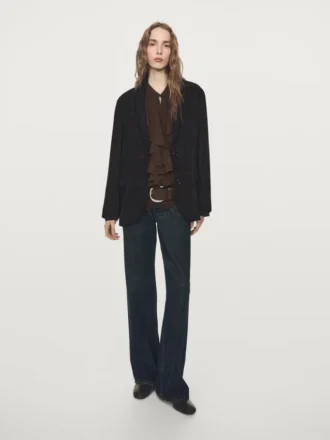 Blusa fluida con volantes