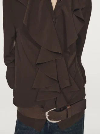 Blusa fluida con volantes