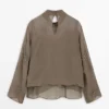 Blusa semitransparente bordada Blusa semitransparente bordada