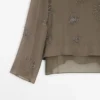 Blusa semitransparente bordada Blusa semitransparente bordada