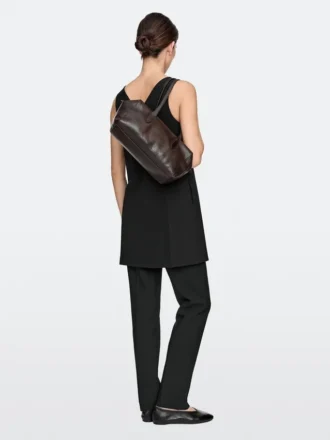 Bolso bandolera de cuero napa