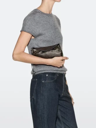 Bolso bandolera de piel napa