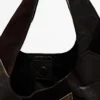 Bolso de cuero de gamuza de tamaño mediano con diseño de patchwork Bolso de cuero de gamuza de tamaño mediano con diseño de patchwork