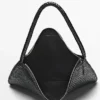 Bolso de hombro de cuero trenzado de tamaño mediano Bolso de hombro de cuero trenzado de tamaño mediano