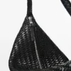 Bolso de hombro de cuero trenzado de tamaño mediano Bolso de hombro de cuero trenzado de tamaño mediano