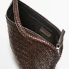 Bolso de hombro pequeño de cuero trenzado Bolso de hombro pequeño de cuero trenzado