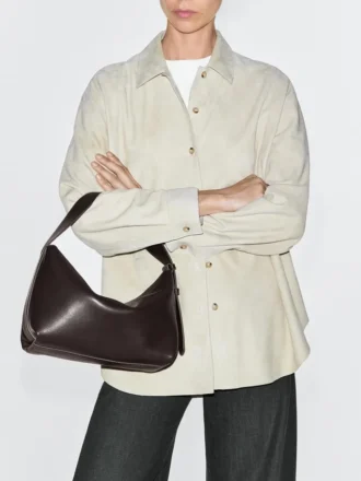 Bolso de hombro pequeño de piel napa