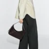 Bolso de hombro pequeño de piel napa Bolso de hombro pequeño de piel napa