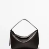 Bolso de hombro pequeño de piel napa Bolso de hombro pequeño de piel napa