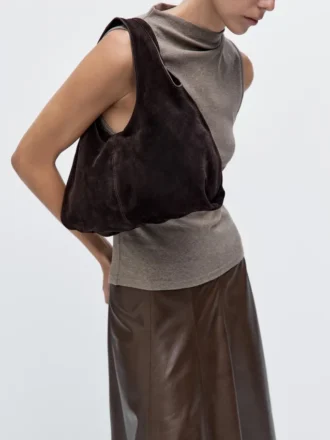 Bolso de mujer mediano de piel serrada