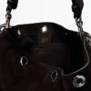 Bolso de piel de ante serraje con ojales Bolso de piel de ante serraje con ojales