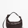 Bolso de piel napa con hebilla metálica Bolso de piel napa con hebilla metálica