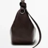 Bolso de piel napa con hebilla metálica Bolso de piel napa con hebilla metálica