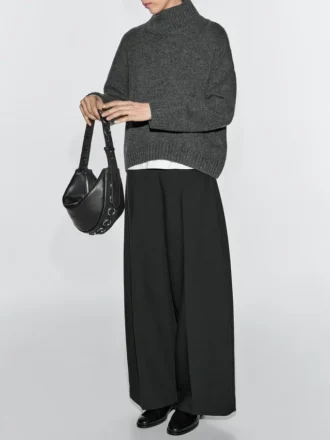 Bolso de piel napa con ojales