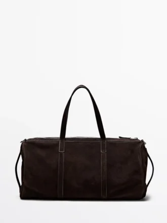 Bolso de viaje de piel de ante