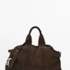 Bolso de viaje de piel de ante Bolso de viaje de piel de ante