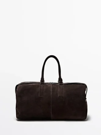 Bolso de viaje de piel de ante