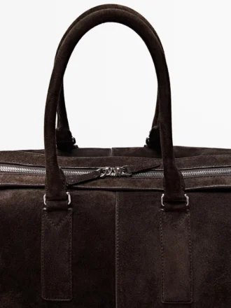Bolso de viaje de piel de ante