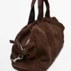 Bolso de viaje de piel de ante Bolso de viaje de piel de ante
