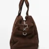 Bolso de viaje de piel de ante Bolso de viaje de piel de ante