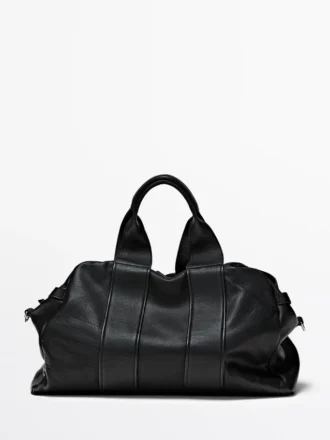 Bolso de viaje de piel napa