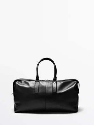 Bolso de viaje de piel napa