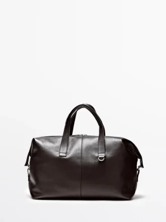 Bolso de viaje de piel napa