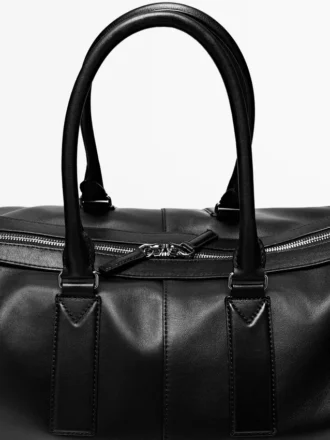 Bolso de viaje de piel napa