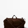 Bolso maxi de cuero gamuzado Bolso maxi de cuero gamuzado