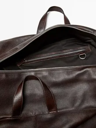 Bolso maxi tipo duffle de piel napa