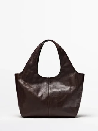 Bolso mediano de piel napa