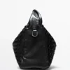 Bolso mediano de piel napa tejida Bolso mediano de piel napa tejida