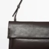 Bolso mini bandolera de piel napa