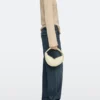 Bolso mini de media luna de piel napa Bolso mini de media luna de piel napa