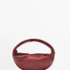 Bolso mini de media luna de piel napa Bolso mini de media luna de piel napa