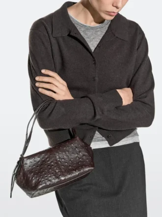 Bolso mini satchel de cuero texturado