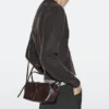 Bolso mini satchel de cuero texturado Bolso mini satchel de cuero texturado