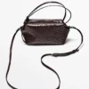 Bolso mini satchel de cuero texturado Bolso mini satchel de cuero texturado
