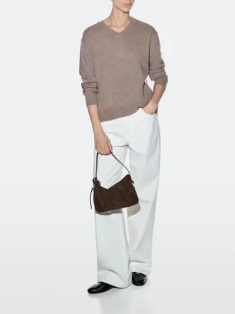 Bolso pequeño de piel de ante serraje