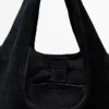 Bolso shopper mediano de piel serraje Bolso shopper mediano de piel serraje