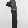 Bolso tipo cartera de cuero serraje Bolso tipo cartera de cuero serraje