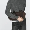 Bolso tipo cartera de cuero serraje Bolso tipo cartera de cuero serraje