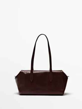 Bolso tipo cartera de piel napa