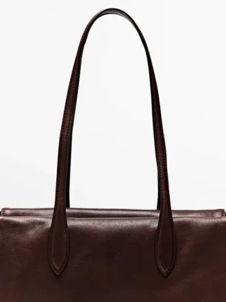 Bolso tipo cartera de piel napa