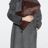 Bolso tipo cartera grande de piel napa trenzada Bolso tipo cartera grande de piel napa trenzada