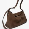 Bolso tipo cubo de piel de ante dividida Bolso tipo cubo de piel de ante dividida