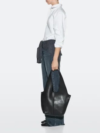 Bolso tote de piel napa