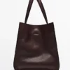 Bolso tote mediano de piel de napa Md Icon